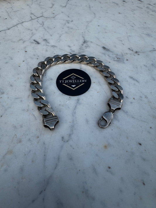 Heavy Silver Curb Bracelet