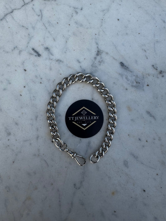 Silver Soft Rolled Curb bracelet