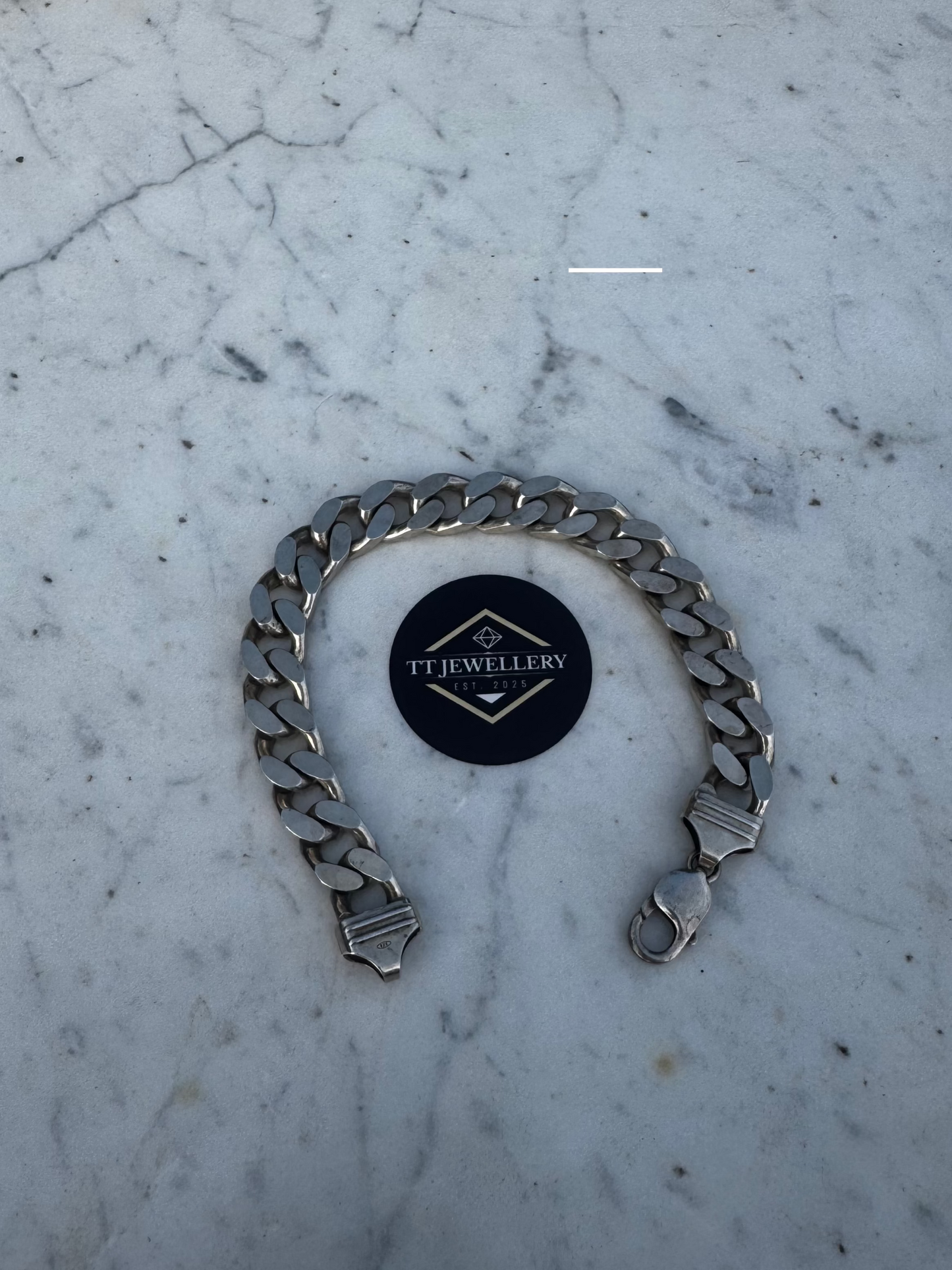 Heavy Silver Curb Bracelet