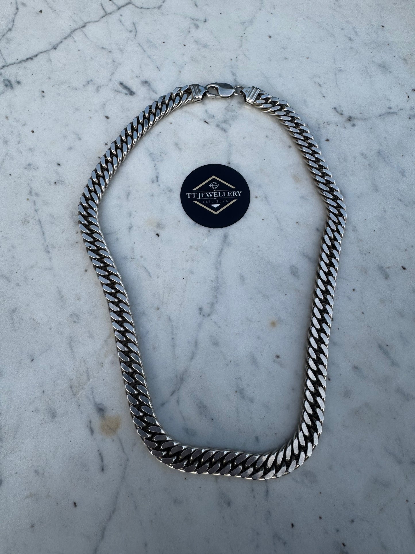 Silver Double Curb Chain