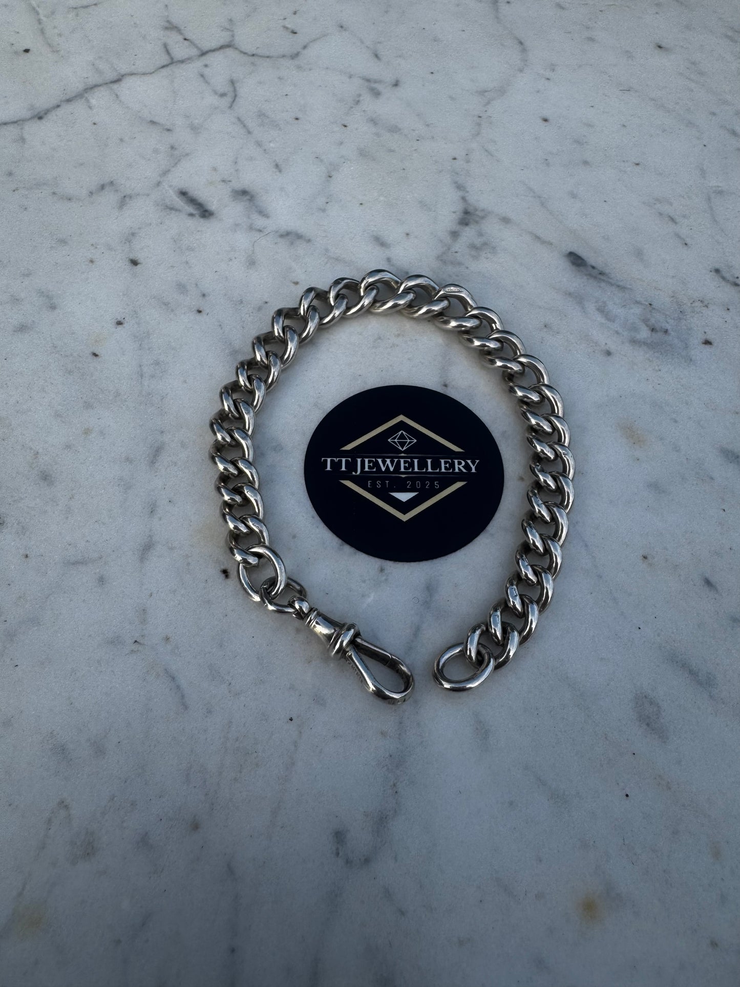 Silver Soft Rolled Curb bracelet