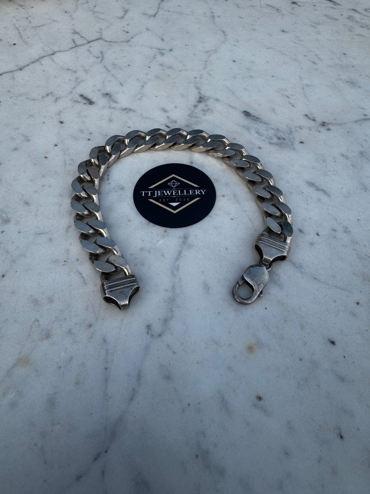 Heavy Silver Curb Bracelet