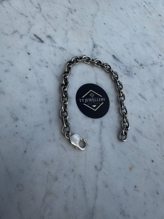 Silver Square Belcher Bracelet