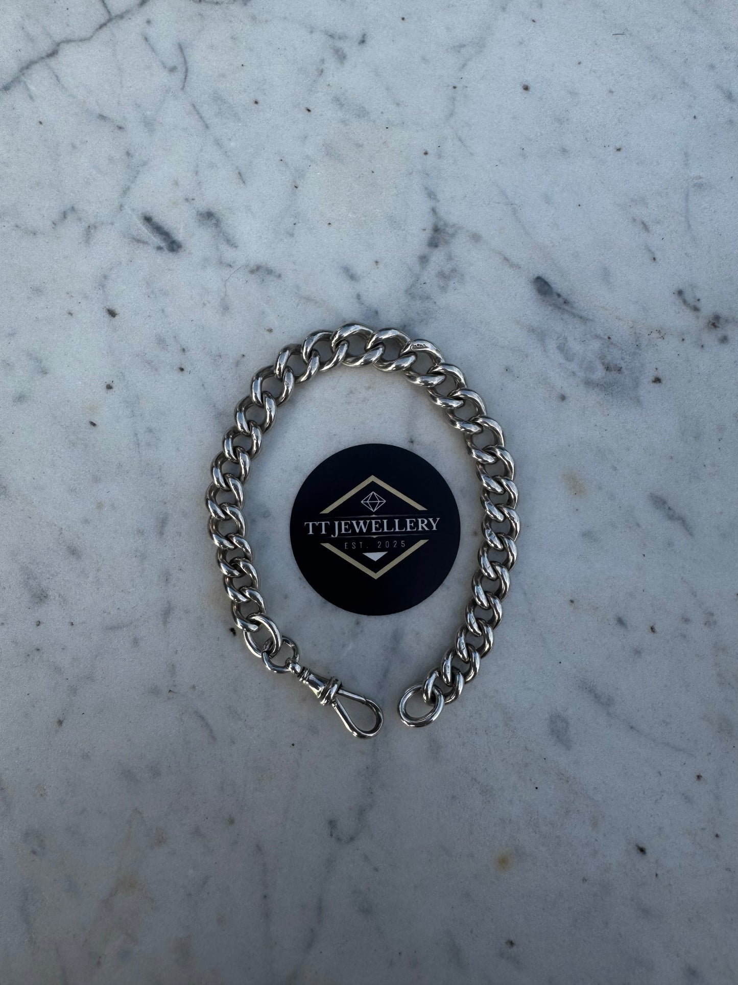 Silver Soft Rolled Curb bracelet